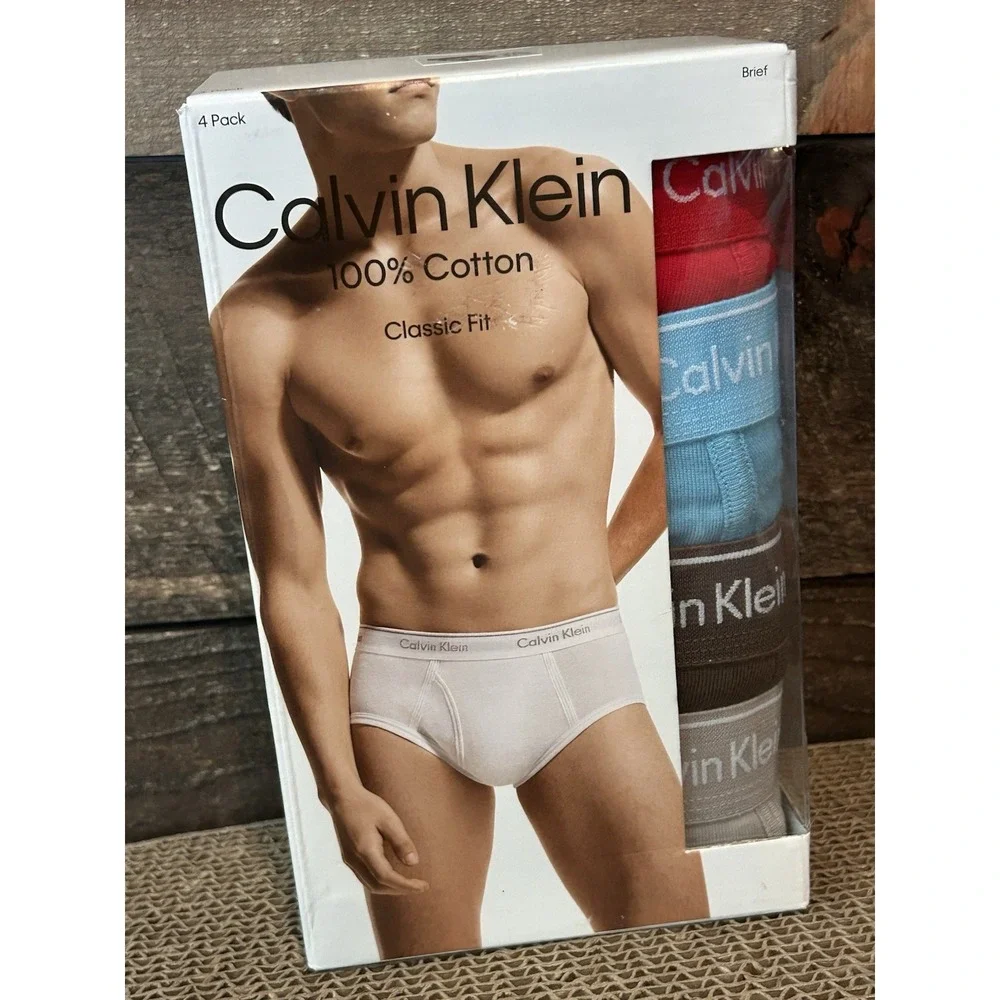 Calvin Klein Classic Fit Brief Colored Men's Size 2XL‎ 4 Pack New
